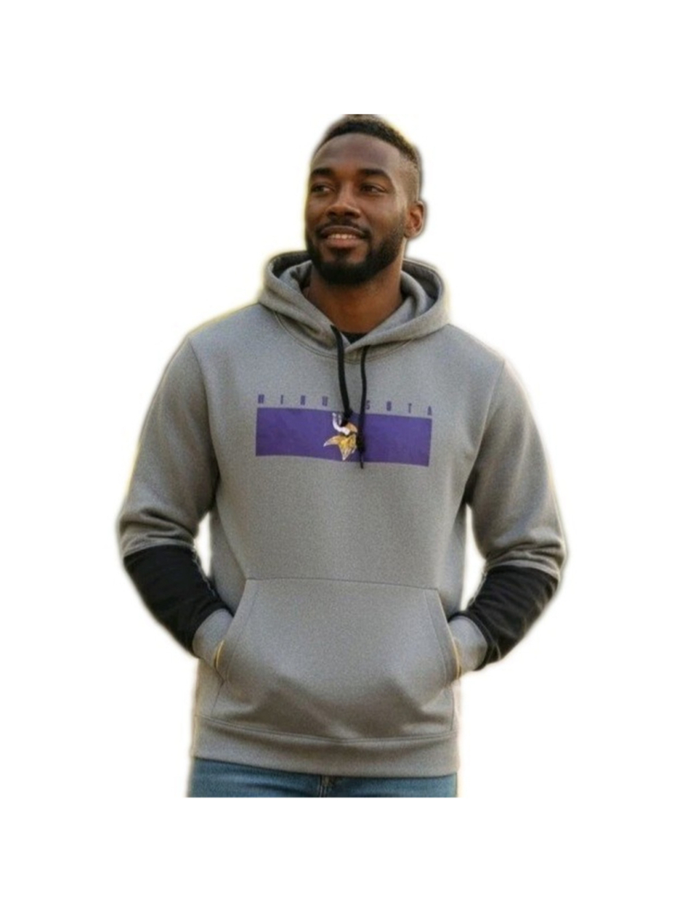 Nike Minnesota Vikings NFL OnField Apparel Adult Unisex Hoodie Sweatshirt Large